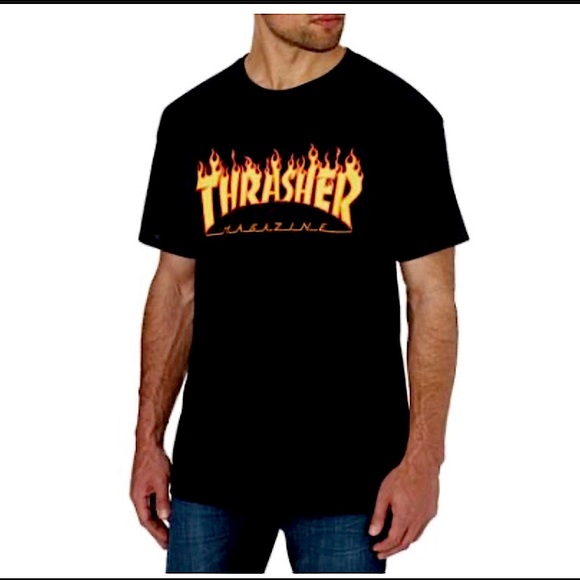 Thrasher Other - Thrasher Unisex Flames Logo Magazine Vintage Shirt